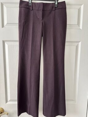 LOFT Women's Dark Plum Dress Trousers